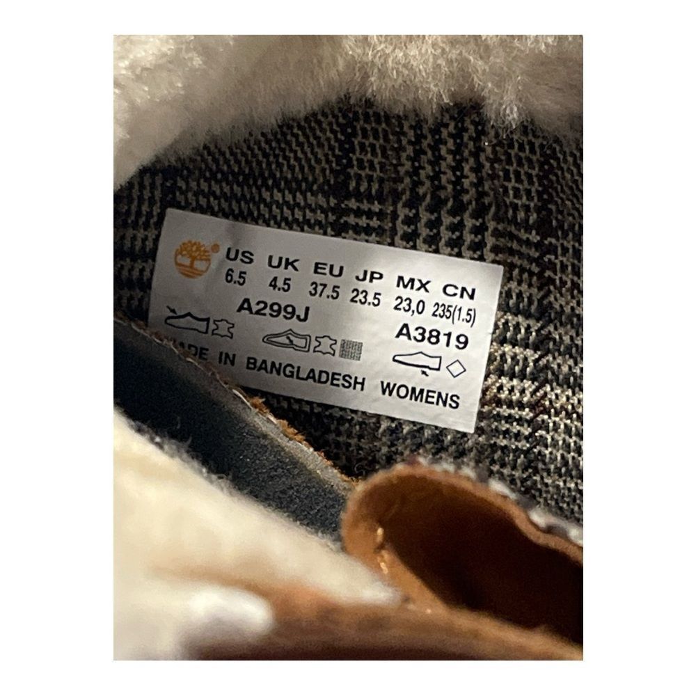 TIMBERLAND Women's Courmayeur Valley Women's Shearling Lined Boots Rust SZ 6.5 - Picture 7 of 11